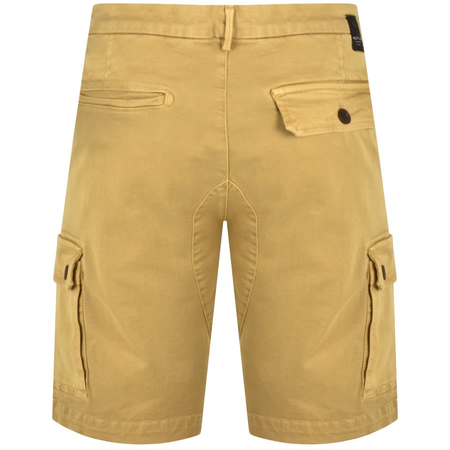 Replay Vannie Hyperflex Cargo Shorts Beige Mainline Menswear Denmark